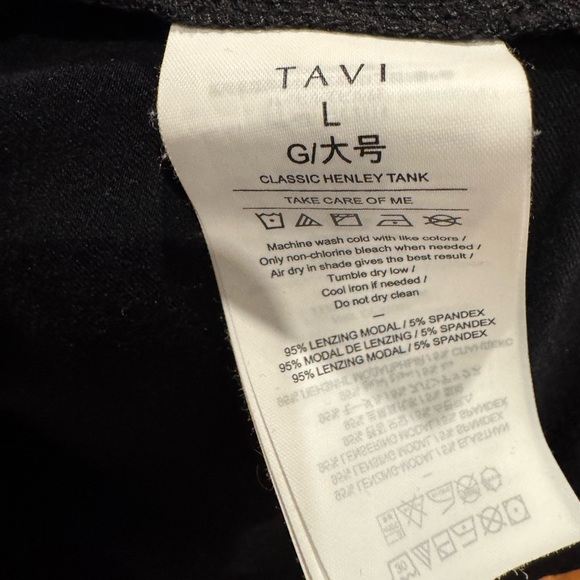 Tavi Classic Henley Tank - Large - Black Sleeveless Women's Athletic Top - Picture 5 of 5